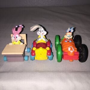 Tiny Toon Adventures Looney Tunes Bugs Babs Buster Bunny Racer McDonald's FF Toy